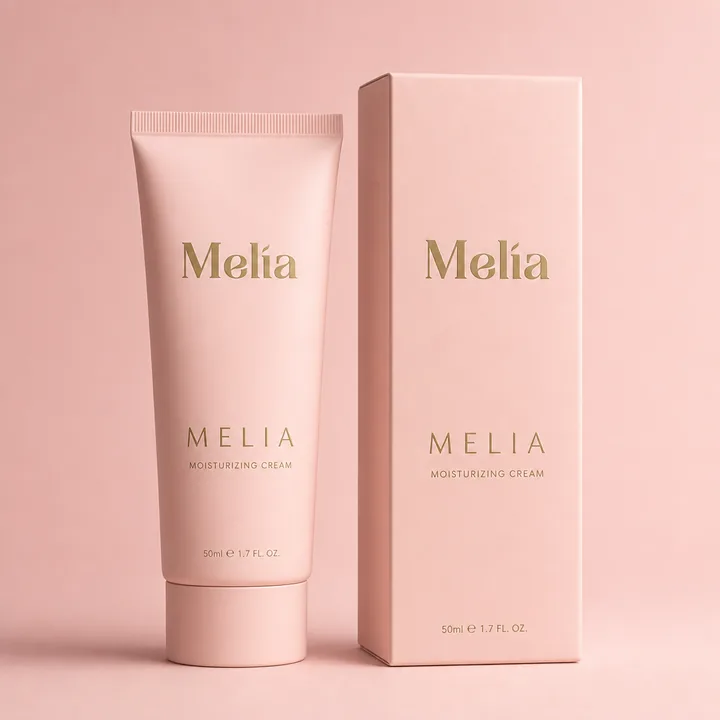 Melia Packaging Design - AI-generated packaging design concept