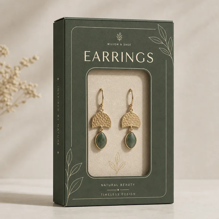Earrings Packaging Design - AI-generated packaging design concept