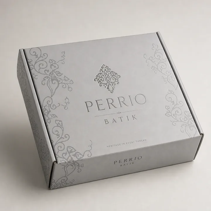 Batik Packaging for Perrio - AI-generated packaging design concept