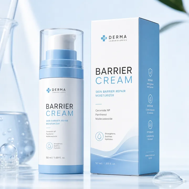 Barrier Cream Packaging Design - AI-generated packaging design concept