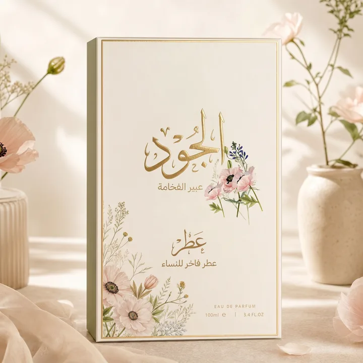 عطر Packaging for الجود - AI-generated packaging design concept