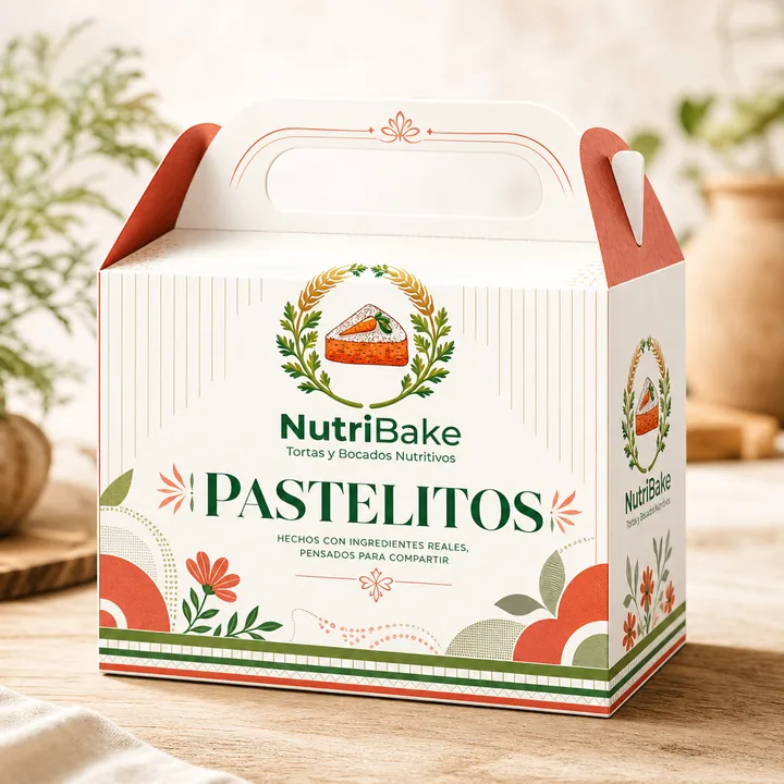 Pastelitos Packaging for NutriBake #1552 - AI-generated packaging design concept