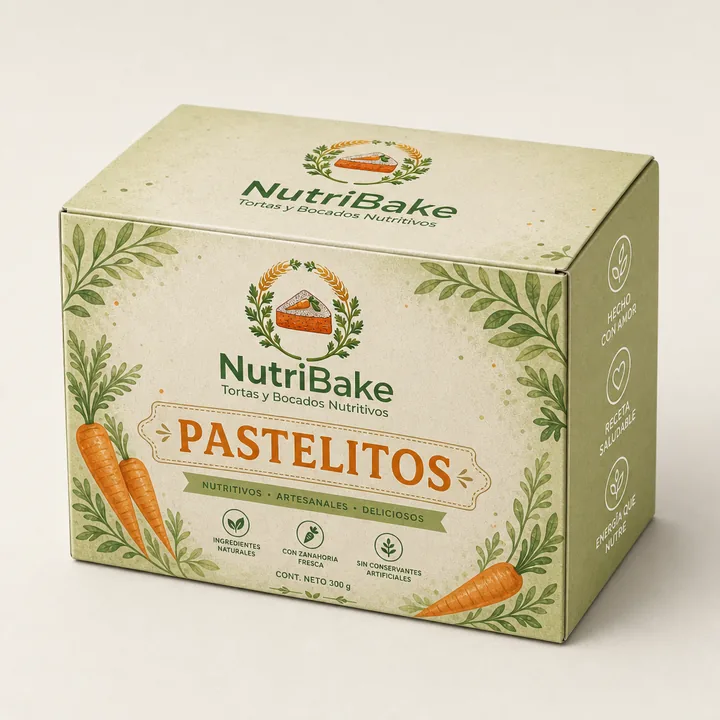 Pastelitos Packaging for NutriBake #1553 - AI-generated packaging design concept