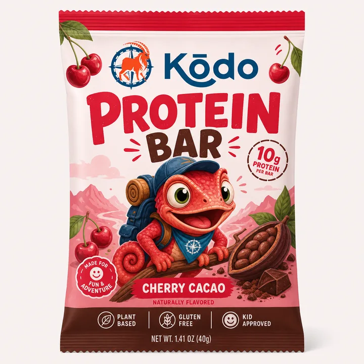 Protein Bar Packaging for Kōdo - AI-generated packaging design concept