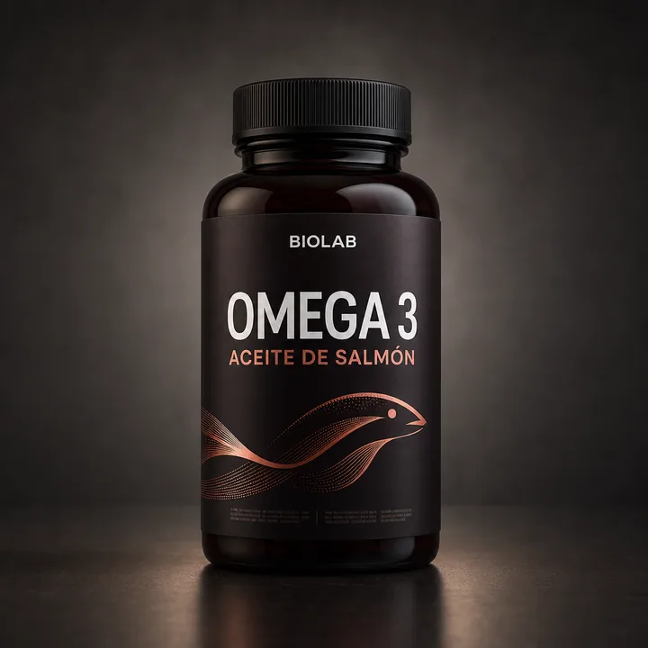 Omega 3 Packaging for Biolab - AI-generated packaging design concept