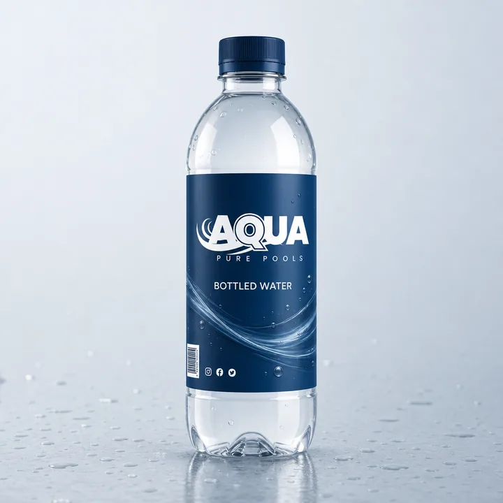 Bottle Packaging for aQua - AI-generated packaging design concept