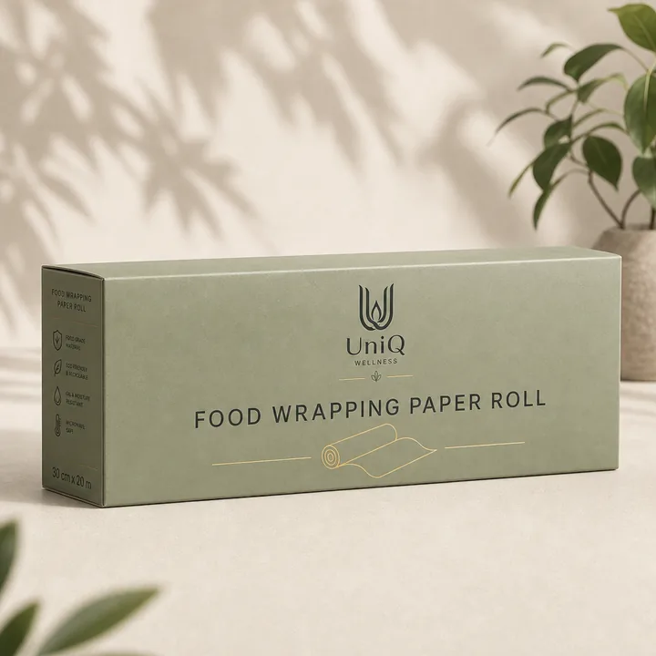 Food Wrapping Paper Roll Packaging for UniQ - AI-generated packaging design concept
