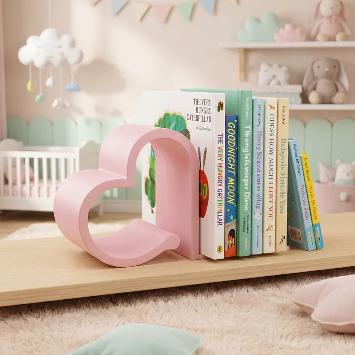 Aparador De Livros Em Formato De Coração Packaging Design - AI-generated packaging design concept