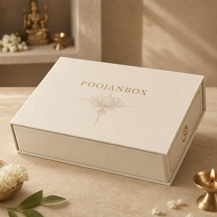 PoojanBox Packaging for PoojanBox - AI-generated packaging design concept