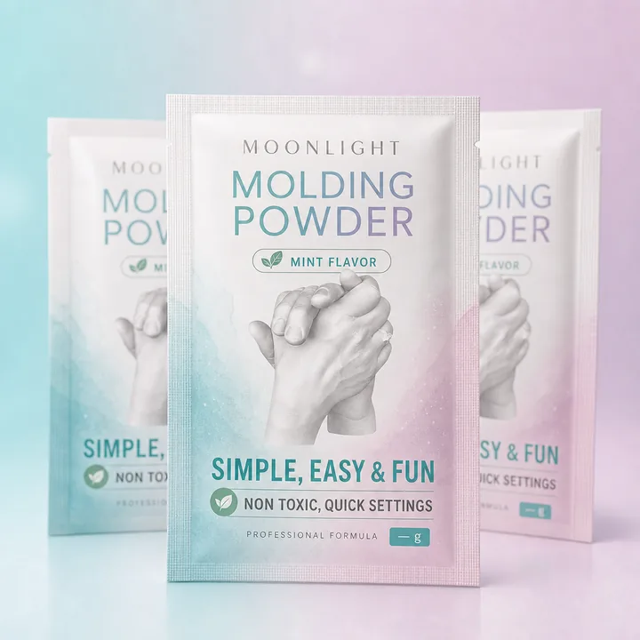 Molding Powder Packaging for Moonlight - AI-generated packaging design concept