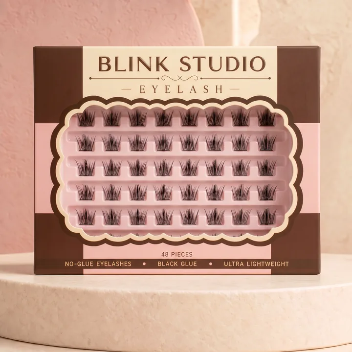 Eyelash Packaging for Blink Studio - AI-generated packaging design concept