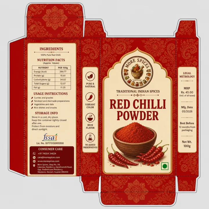Spices Box Packaging for More Spices #1739 - AI-generated packaging design concept