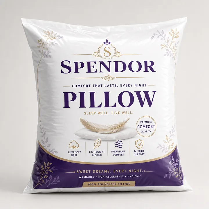 Pillow Packaging for SPENDOR - AI-generated packaging design concept
