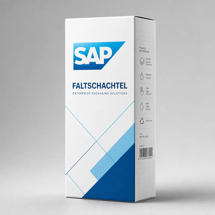 Faltschachtel Packaging for SAP - AI-generated packaging design concept