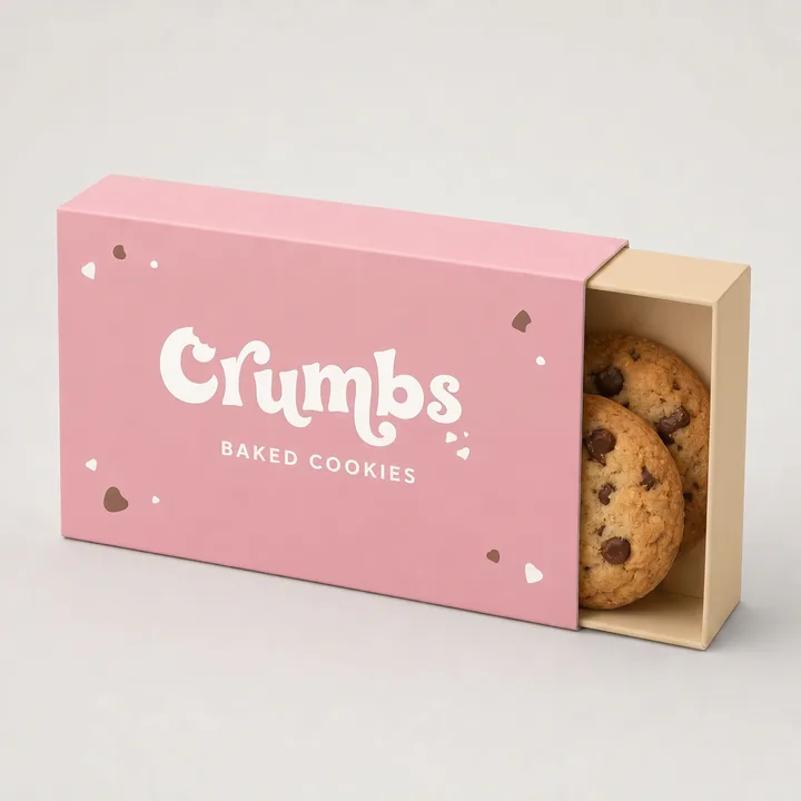Baked Cookies Packaging for Crumbs - AI-generated packaging design concept