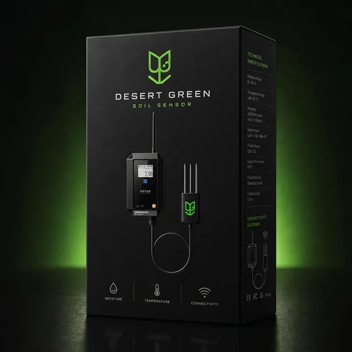 Sensor Packaging for PalmGuard.AI - AI-generated packaging design concept