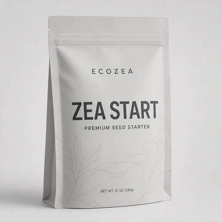 ZEA START Packaging for ECOZEA - AI-generated packaging design concept