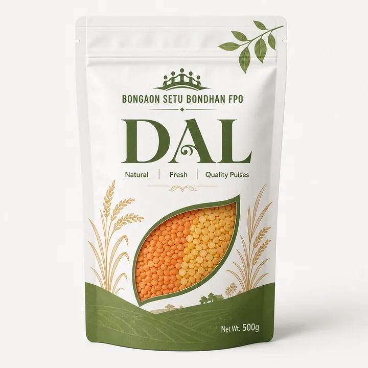 Dal Packaging for Bongaon Setu Bondhan FPO - AI-generated packaging design concept
