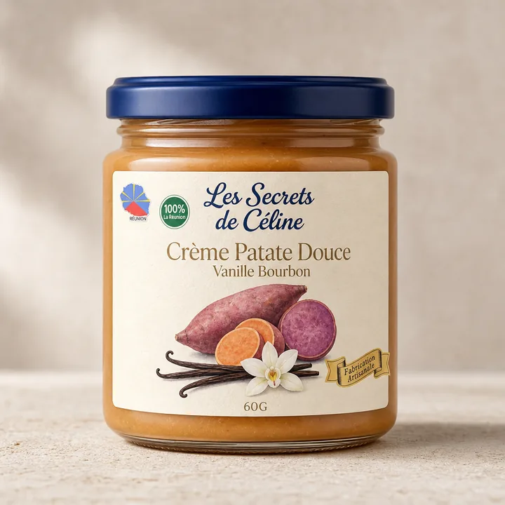Crème Patate Douce Packaging for Les Secrets De Céline - AI-generated packaging design concept