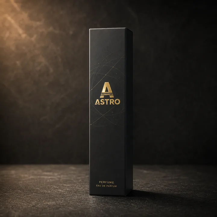 Perfume Packaging for ASTRO - AI-generated packaging design concept