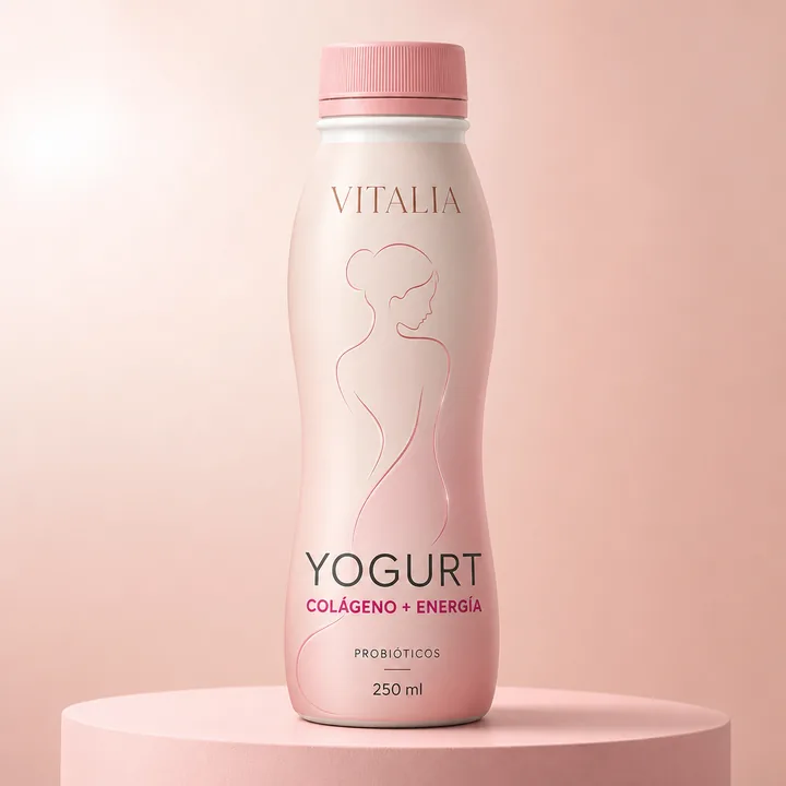 Yogurt Packaging for Vitalia - AI-generated packaging design concept