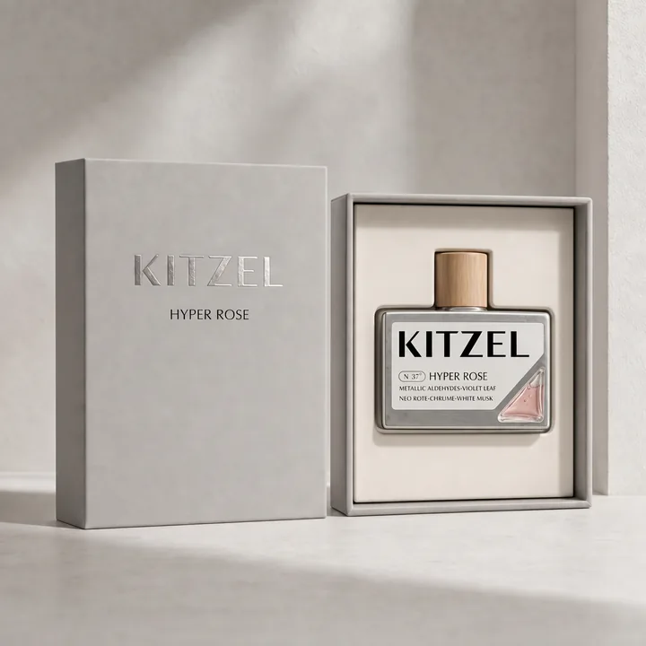 HYPER ROSE Packaging for KITZEL - AI-generated packaging design concept
