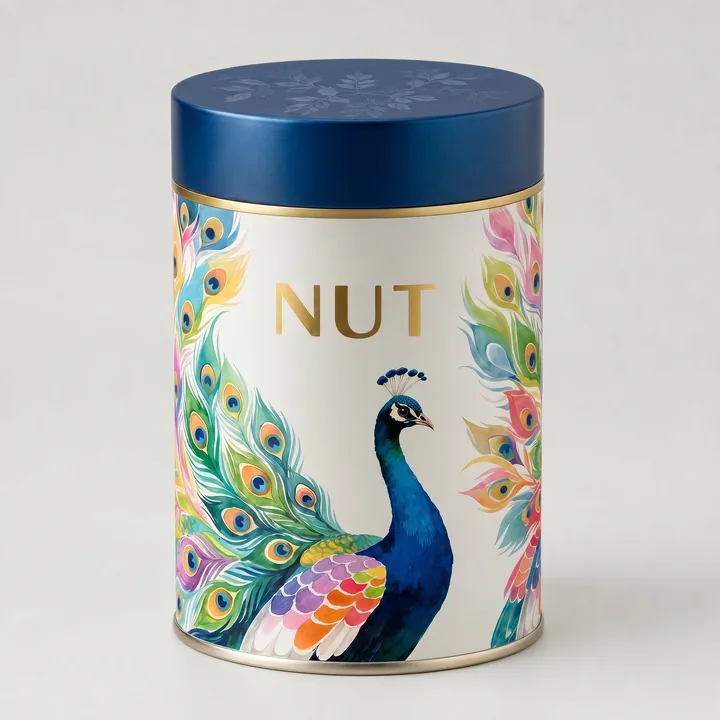 Lata De Biscoito Packaging for Nut - AI-generated packaging design concept