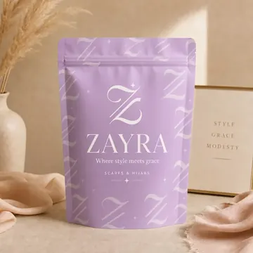 Scarfs And Hijabs Packaging for ZAYRA - AI-generated packaging design concept