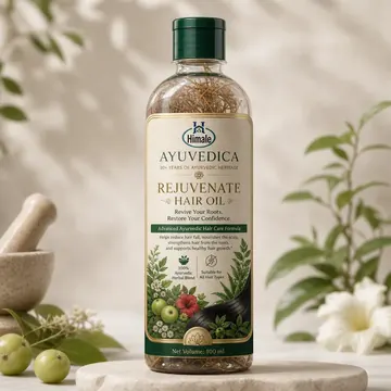 Rejuvenate Hair Oil Packaging for Ayuvedica - AI-generated packaging design concept