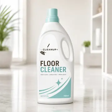 Floor Cleaner Packaging for CleanUp+ - AI-generated packaging design concept