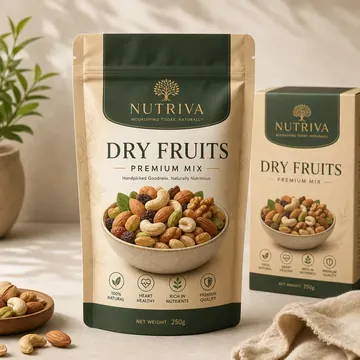 Dry Fruits Packaging Design - AI-generated packaging design concept