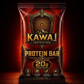 Protein Bar Packaging for KAWAJ Protein Bar - AI-generated packaging design concept
