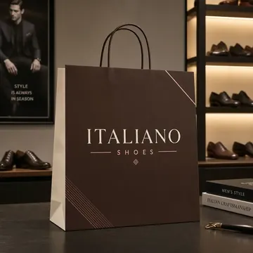 Paper Bag Packaging for El Bunker - AI-generated packaging design concept