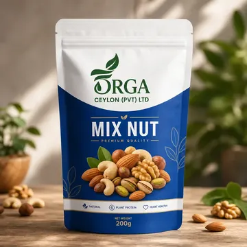 Mix Nut Packaging for Orga Ceylon #0097 - AI-generated packaging design concept