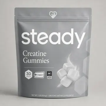 Creatine Gummy Packaging for Steady - AI-generated packaging design concept