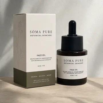 Renew Oil Serum Packaging for Sōma Pure #0129 - AI-generated packaging design concept