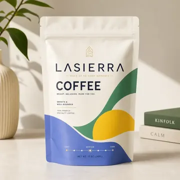 Coffee Packaging for LaSierra - AI-generated packaging design concept