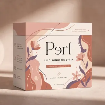 LH Diagnostic Strip Packaging for Pɘrl - AI-generated packaging design concept