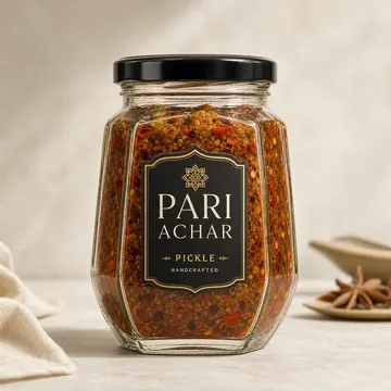 Pickle Packaging for Pari Achar - AI-generated packaging design concept