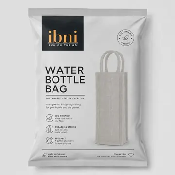 Water Bottle Bag Packaging for Ibni - AI-generated packaging design concept
