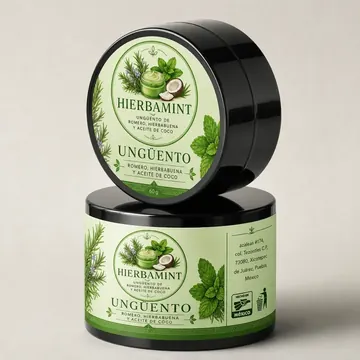 Ungüento Packaging for Hierbamint #0183 - AI-generated packaging design concept