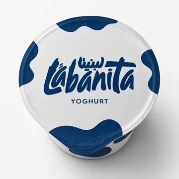 Yoghurt Lid Packaging for Labanita - AI-generated packaging design concept