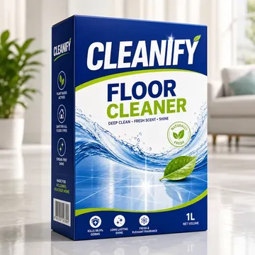 Floor Cleaner Packaging for Cleanify - AI-generated packaging design concept