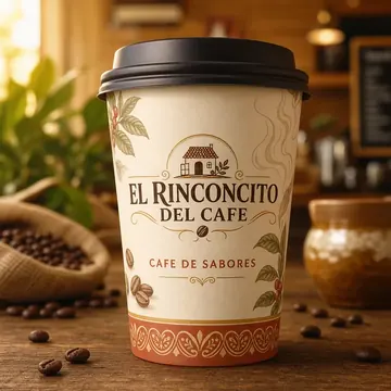 Cafe De Sabores Packaging for El Rinconcito Del Cafe - AI-generated packaging design concept