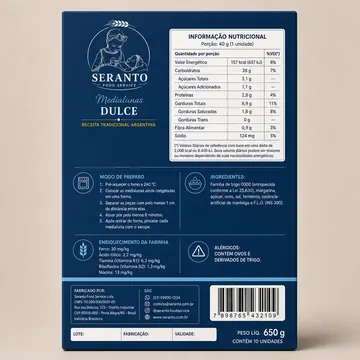 Medialunas Dulce Packaging for Seranto Food Service - AI-generated packaging design concept