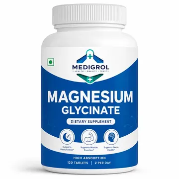 Magnesium Glycinate Packaging for Medigrol - AI-generated packaging design concept