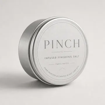 Infused Finishing Salt Packaging for Pinch - AI-generated packaging design concept