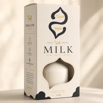 Milk Packaging for Milka Cow - AI-generated packaging design concept
