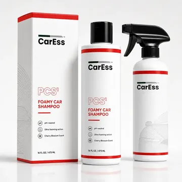 Car Detailing Products Packaging for CarEss #0256 - AI-generated packaging design concept