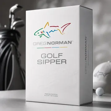 Golf Sipper Packaging for Greg Norman - AI-generated packaging design concept